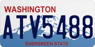WA license plate ATV5488
