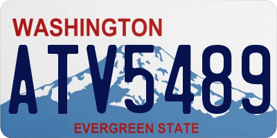 WA license plate ATV5489