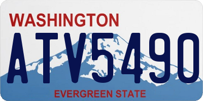 WA license plate ATV5490