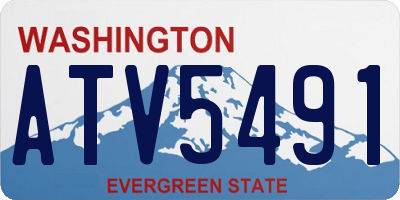 WA license plate ATV5491