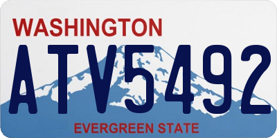 WA license plate ATV5492