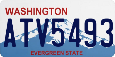 WA license plate ATV5493