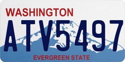 WA license plate ATV5497