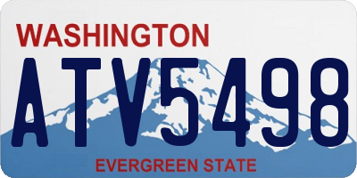 WA license plate ATV5498