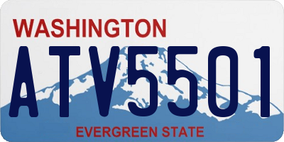 WA license plate ATV5501