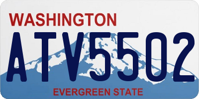 WA license plate ATV5502