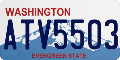 WA license plate ATV5503