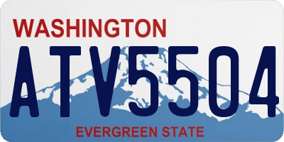 WA license plate ATV5504