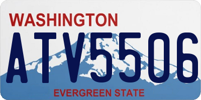 WA license plate ATV5506