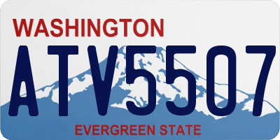 WA license plate ATV5507
