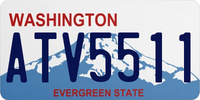 WA license plate ATV5511