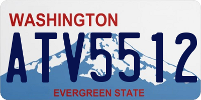 WA license plate ATV5512