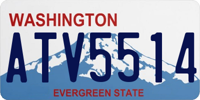 WA license plate ATV5514