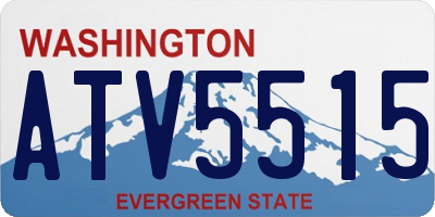 WA license plate ATV5515