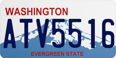 WA license plate ATV5516