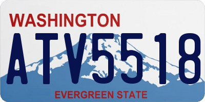 WA license plate ATV5518