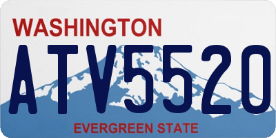 WA license plate ATV5520