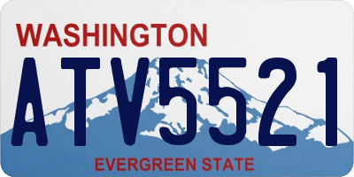 WA license plate ATV5521
