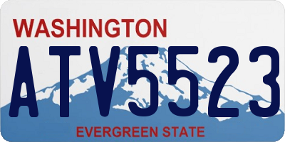 WA license plate ATV5523