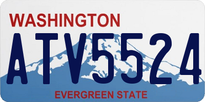 WA license plate ATV5524