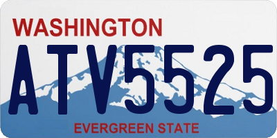WA license plate ATV5525