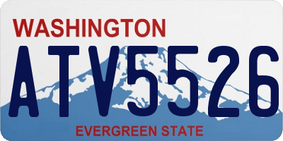 WA license plate ATV5526