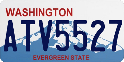 WA license plate ATV5527