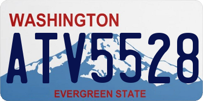 WA license plate ATV5528