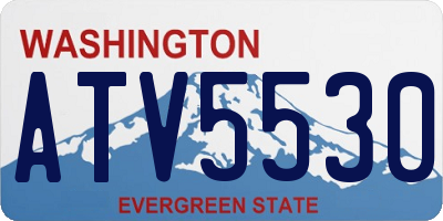 WA license plate ATV5530