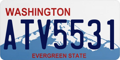 WA license plate ATV5531