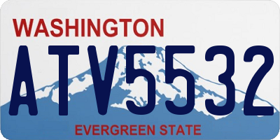 WA license plate ATV5532