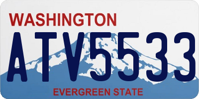 WA license plate ATV5533