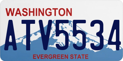 WA license plate ATV5534