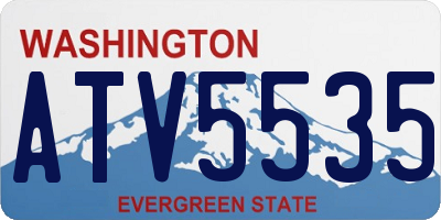 WA license plate ATV5535