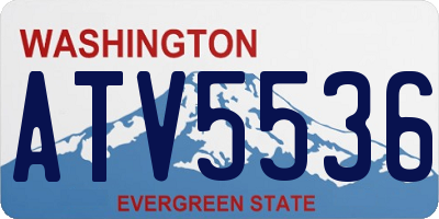 WA license plate ATV5536