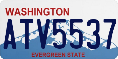 WA license plate ATV5537