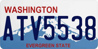 WA license plate ATV5538
