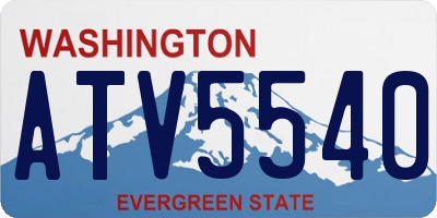 WA license plate ATV5540