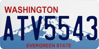 WA license plate ATV5543