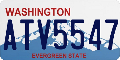 WA license plate ATV5547