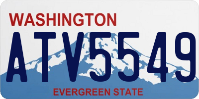 WA license plate ATV5549