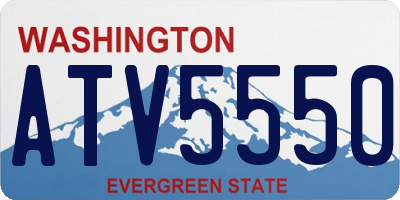 WA license plate ATV5550