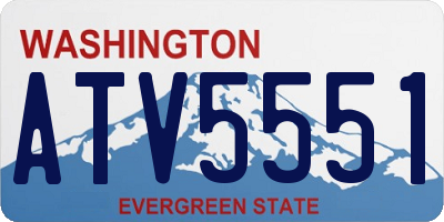 WA license plate ATV5551