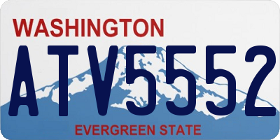 WA license plate ATV5552