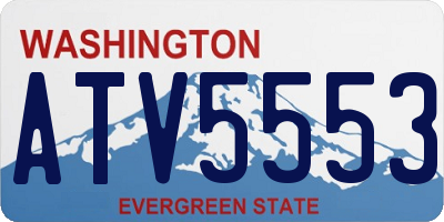 WA license plate ATV5553