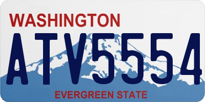 WA license plate ATV5554