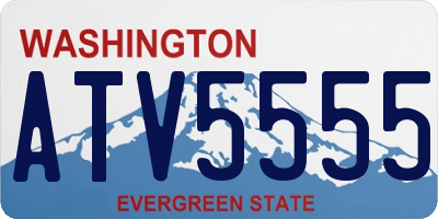 WA license plate ATV5555