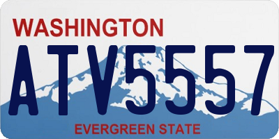 WA license plate ATV5557