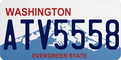 WA license plate ATV5558