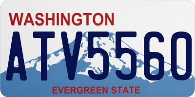 WA license plate ATV5560